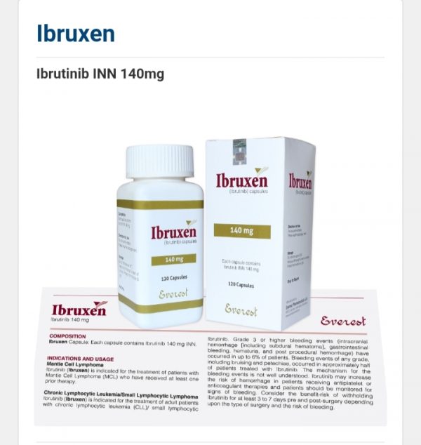 Ibruxen 140 mg (Ibrutinib INN 140 mg)