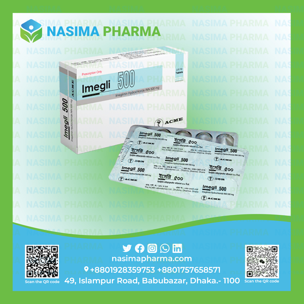Imegli 500 mg (Imeglimin Hydrochloride INN) Diabetes » Glimin
